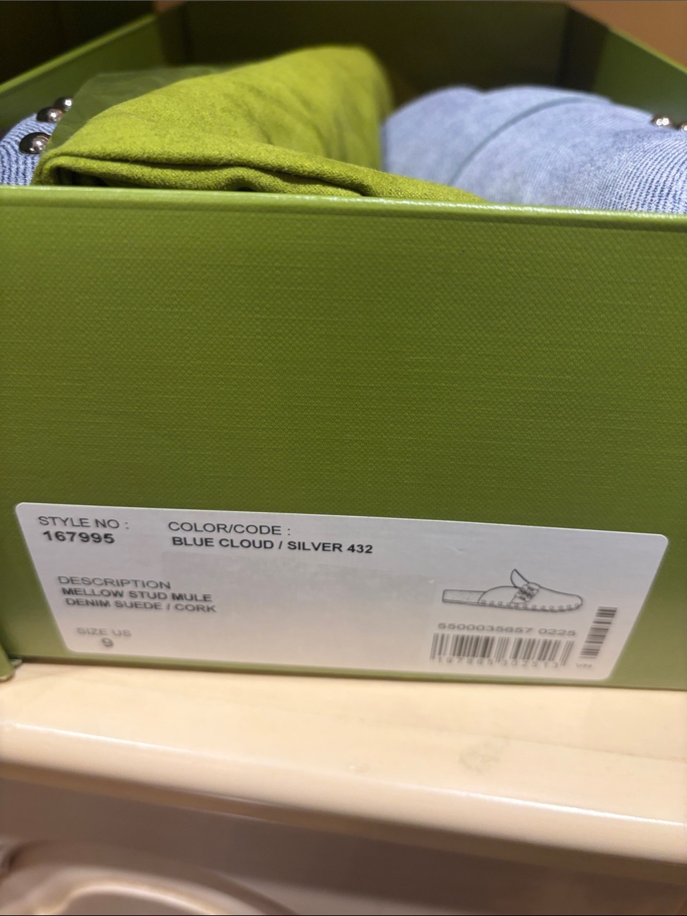 Tory Burch Denim Blue Cloud Mellow Mules - Picture 2 of 5